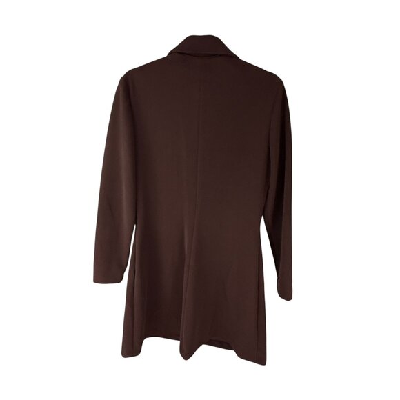 DSL Vintage Brown Lace Up Mini Sheath Dress Size 10 Church Modest Old Money 70s - Picture 5 of 9